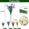 8 Bundles Artificial Daisy Flowers for Outdoors Spring Summer Decor, UV Resistant Faux Cemetery Flowers Plastic Greenery Shrub Fake Artificial Plants Outside Home Gardens Porch Planter Indoor(Color)